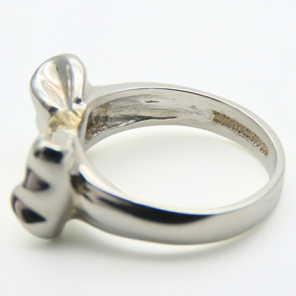 Tiffany & Co. Ribbon Ring, 925 Sterling Silver, 18K Yellow Gold, Women's, Com... - Picture 7 of 11